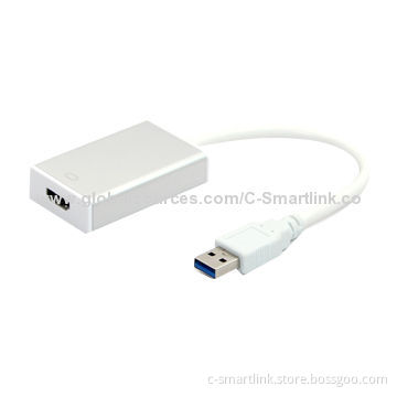 USB3.0 to HDMI Cable, Supports Up to 1,920x1,080P Resolution/WWindows7/8/XP/Mac OSX